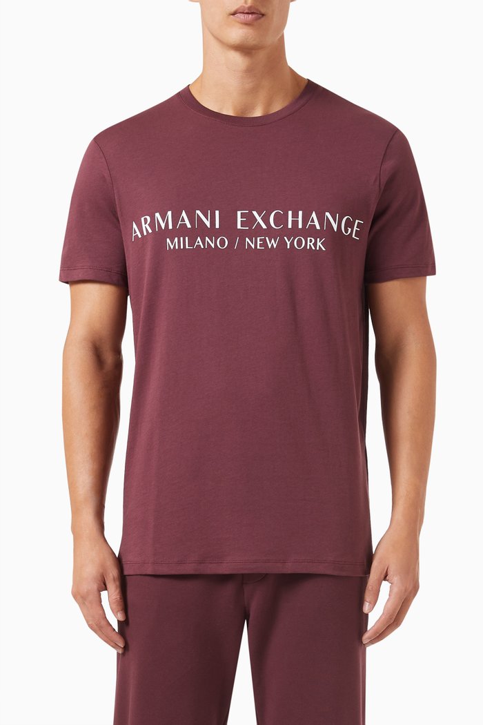 

Logo T-shirt in Cotton Jersey, Burgundy