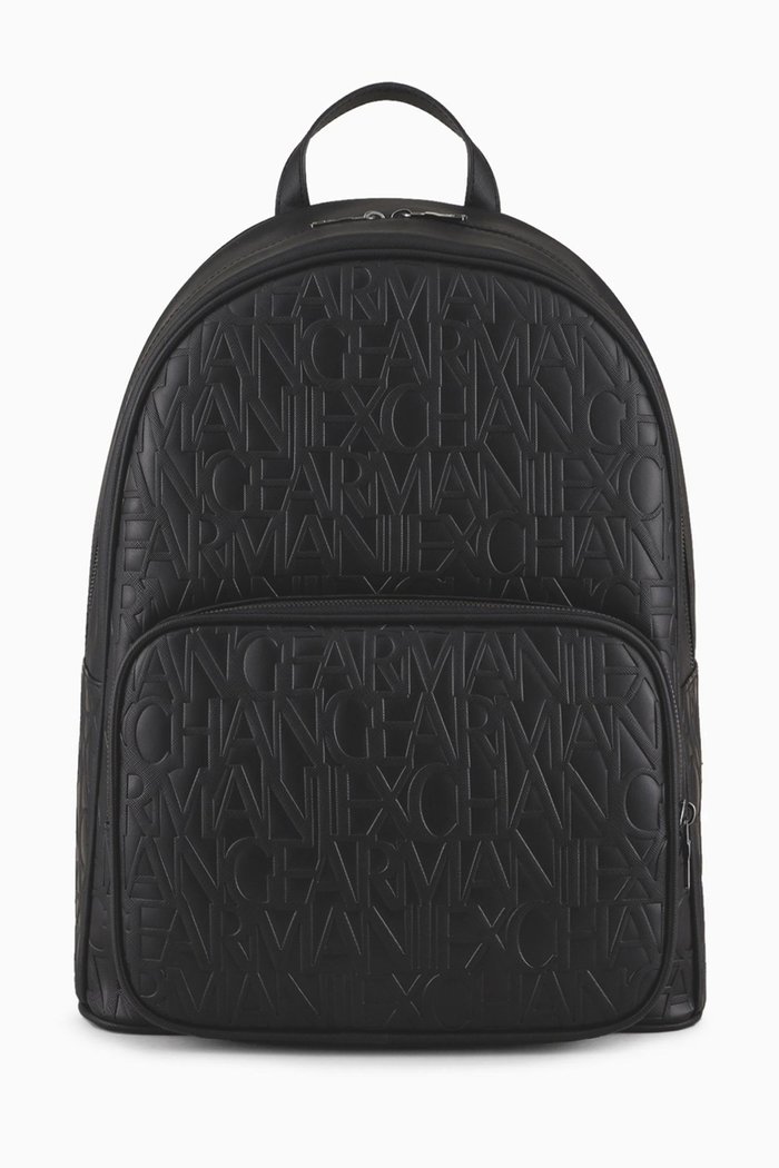

Embossed Logo Backpack in Nylon, Blue