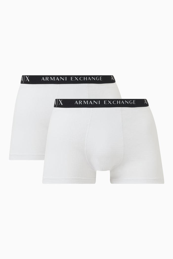 

Logo Boxers in Stretch Cotton, Set of 2, White