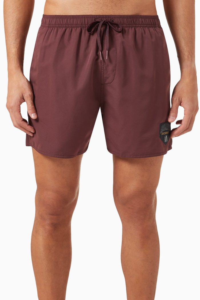 

Campus Logo Swim Shorts, Burgundy