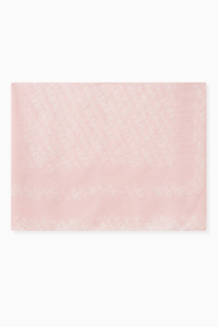 

All-over Logo Scarf in Modal, Pink