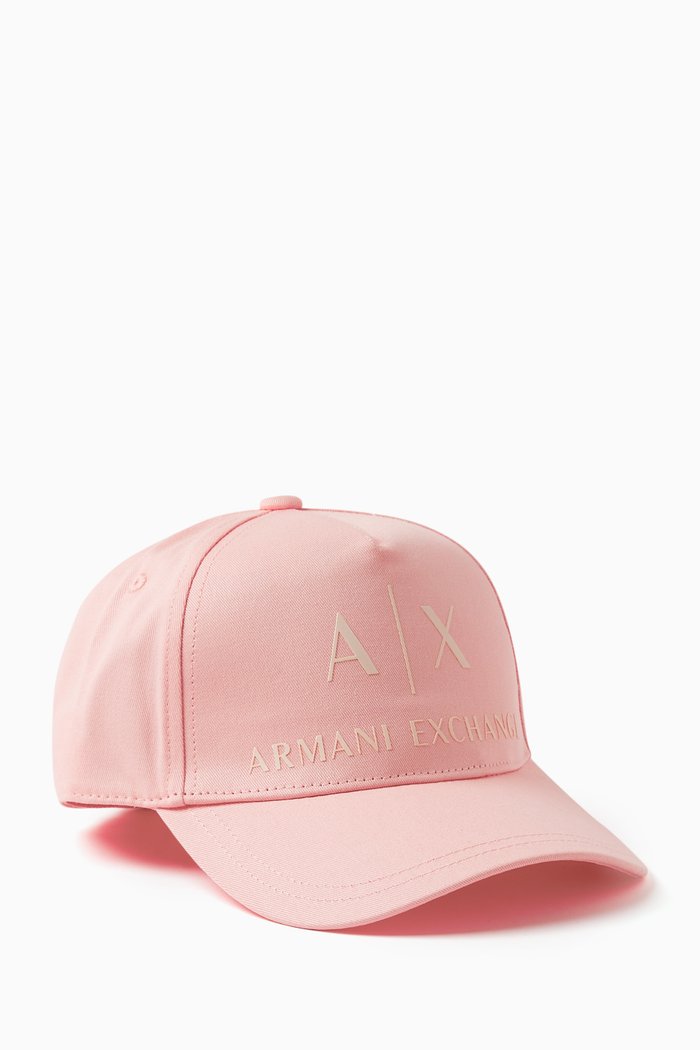 

AX Logo Baseball Hat in Gabardine, Pink