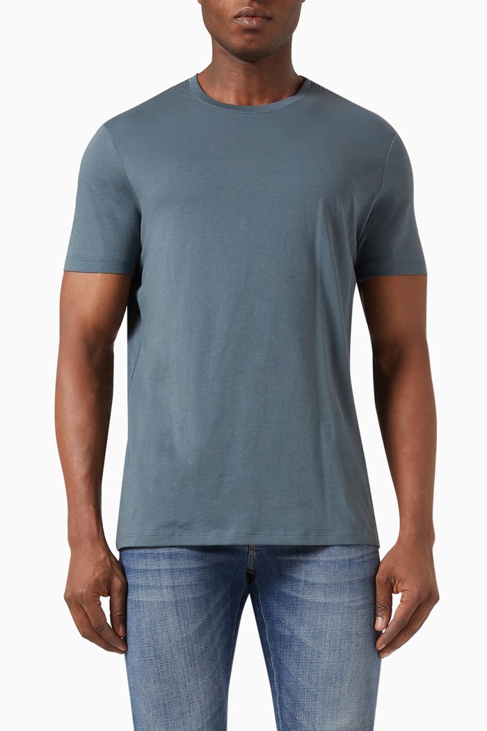 

T-shirt in Cotton Jersey, Grey