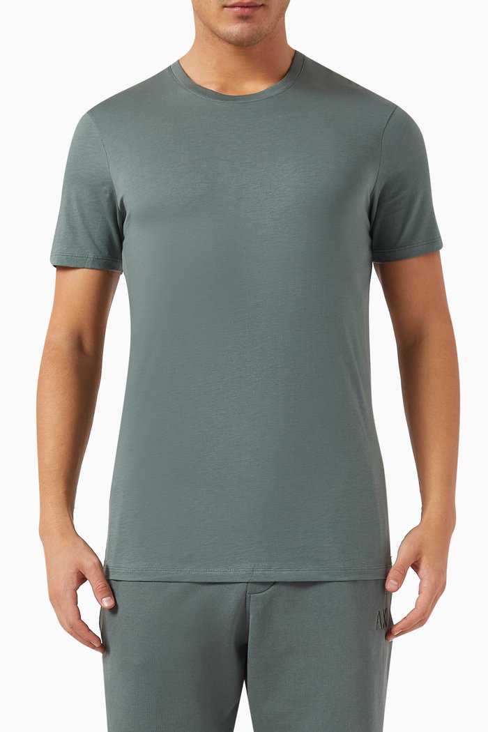 

T-shirt in Cotton Jersey, Green