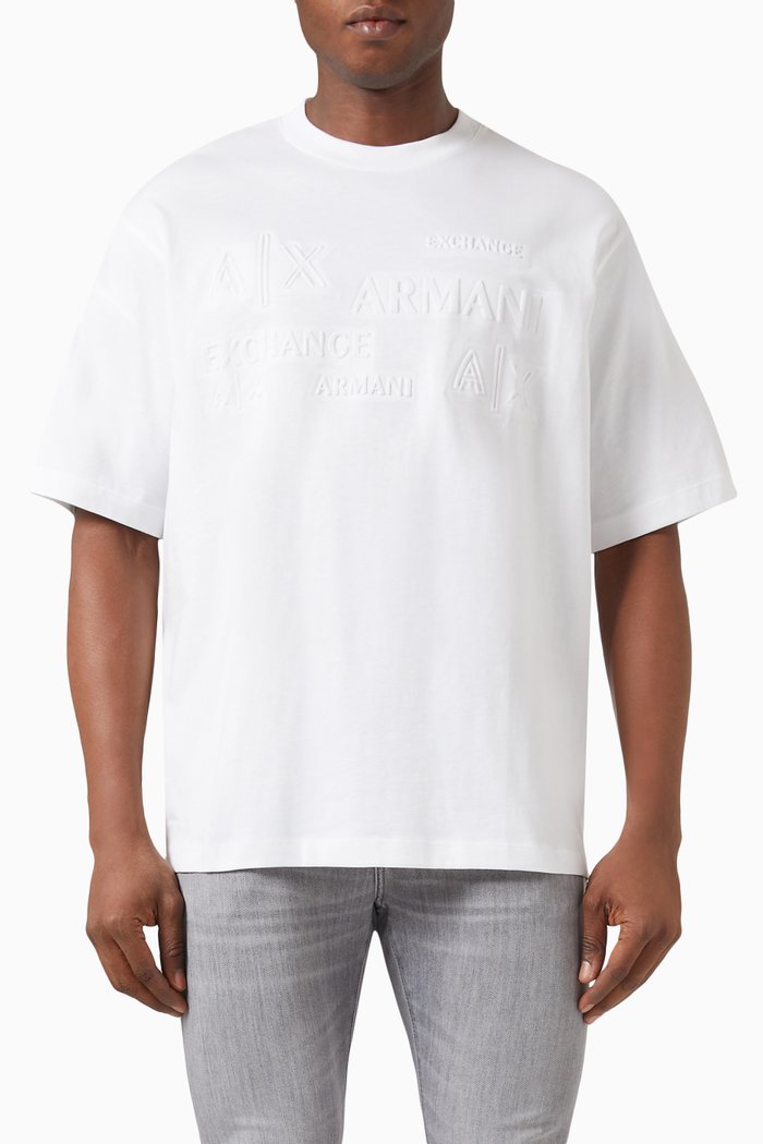 

Oversized Logo T-shirt in Cotton Jersey, White