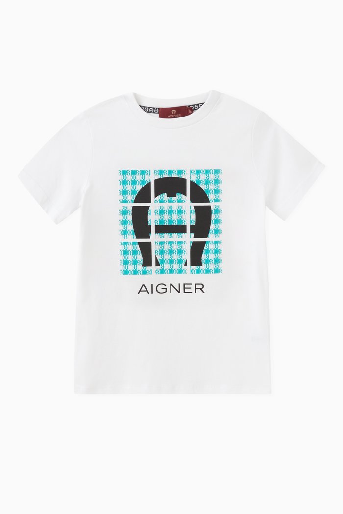 

Logo-print T-shirt in Cotton, Blue