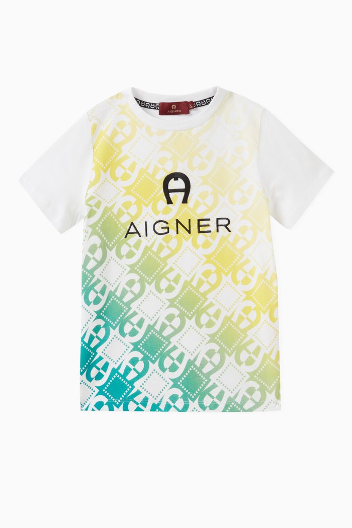

Gradient Logo-print T-shirt in Cotton, Green