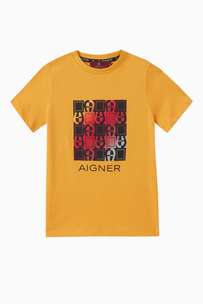 

Logo-print T-shirt in Cotton, Orange