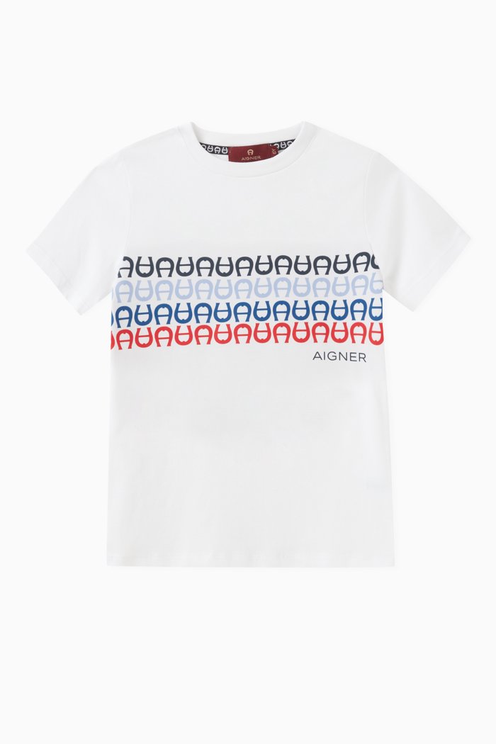 

Logo-print T-shirt in Cotton, Blue