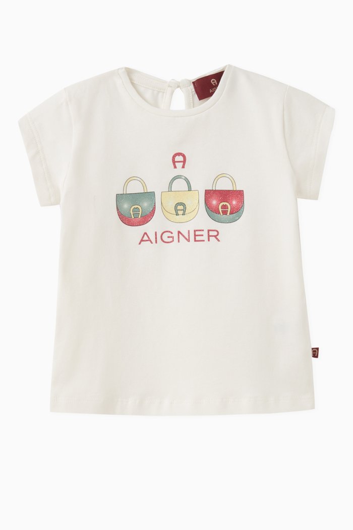 

Logo-print T-shirt in Cotton, Neutral