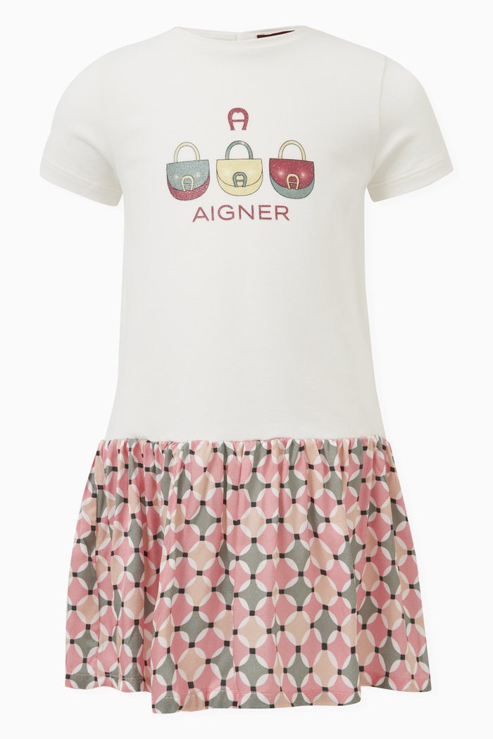 

Bag Logo Dress in Cotton, Neutral