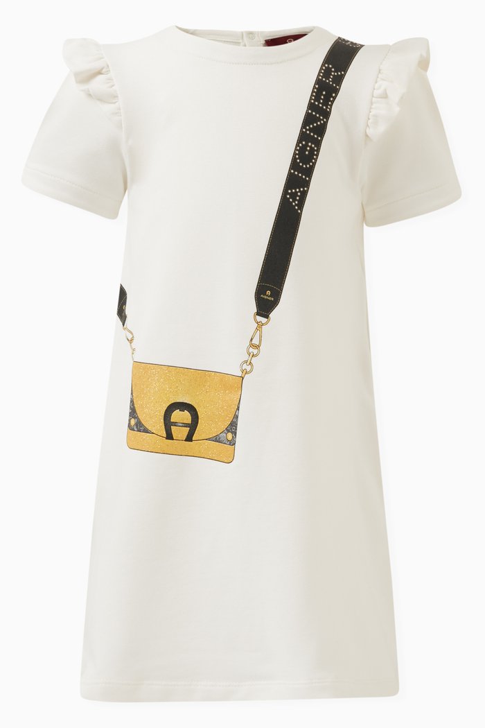 

Bag-print Dress in Cotton-jersey, Neutral