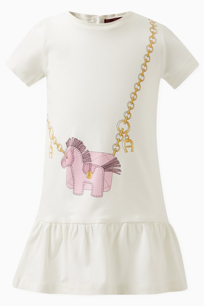 

Horse Shoulder Bag Print Dress in Cotton, Neutral