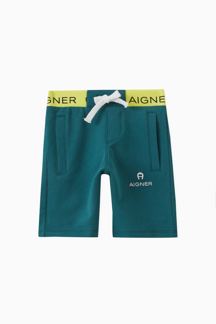 

Logo Bermuda Shorts in Cotton, Green