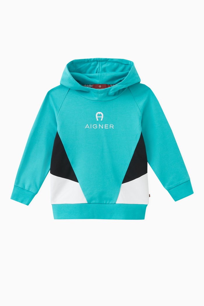 

Logo Hoodie in Cotton, Blue