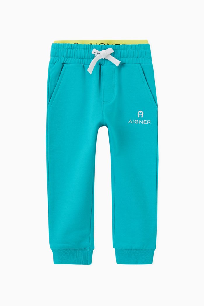 Logo Sweatpants in Cotton, Blue