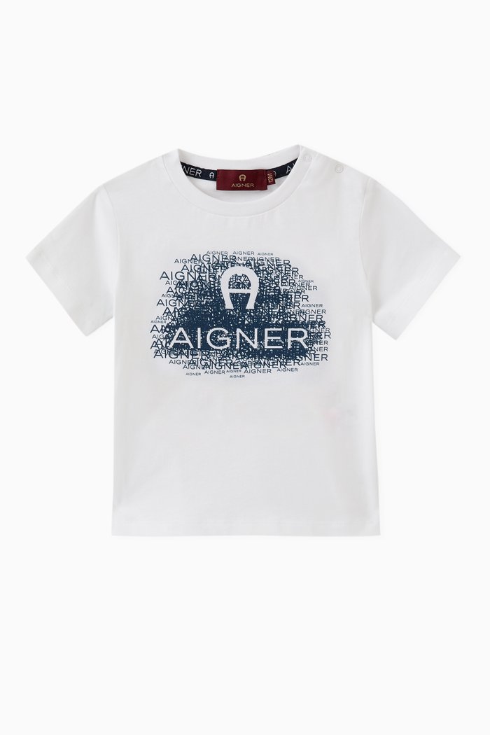 

Graphic Logo Print T-shirt in Cotton, White