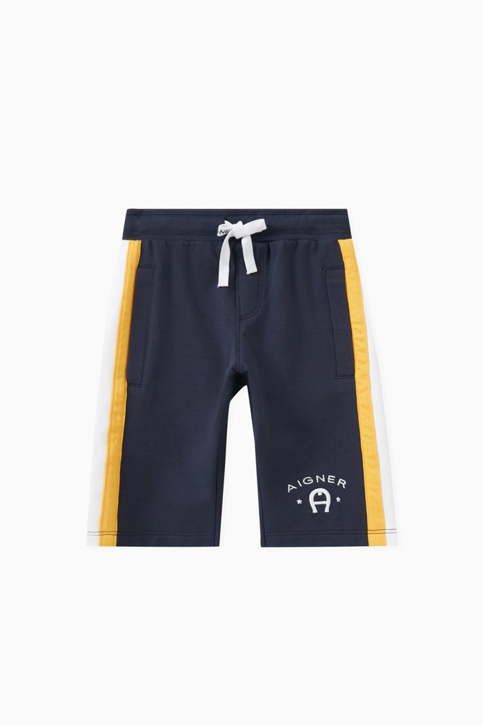 

Logo Bermuda Shorts in Cotton, Blue