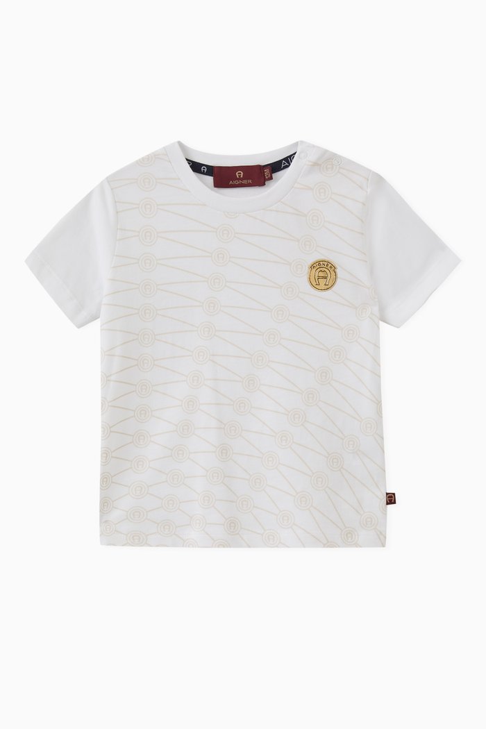 

Logo Print T-shirt in Cotton, White