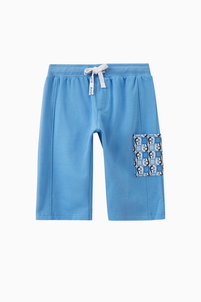 

Logo Bermuda Shorts in Cotton, Blue