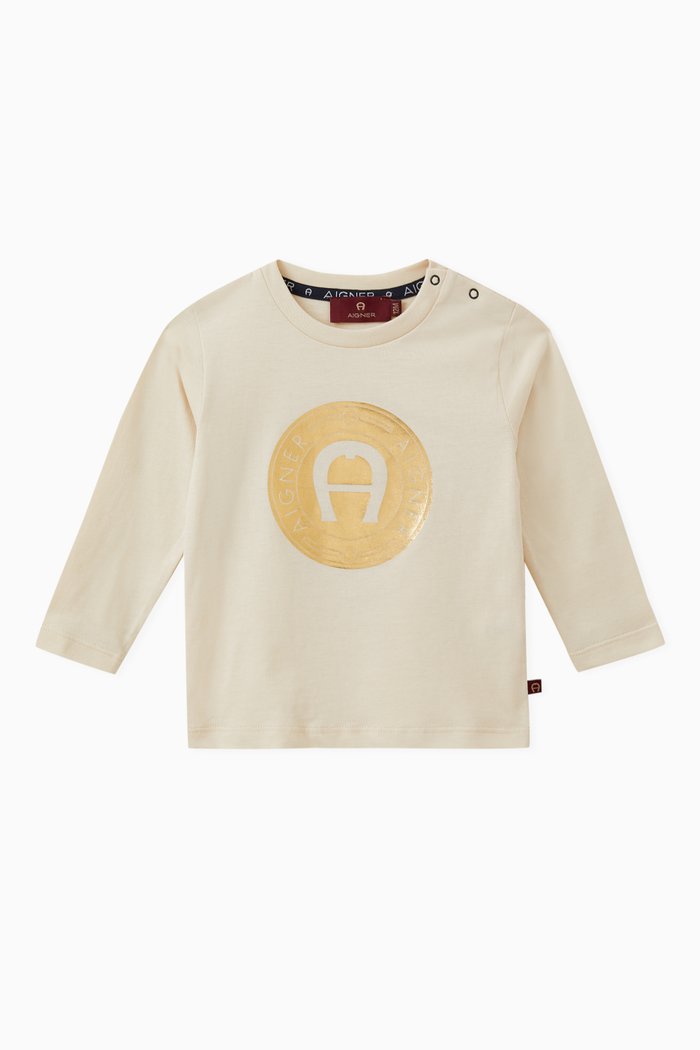 

Graphic Logo T-shirt in Cotton Jersey, Neutral