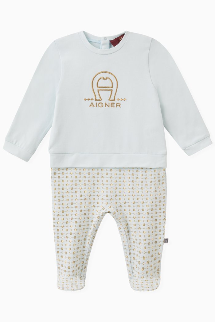 

Logo Overall in Stretch Cotton, Blue