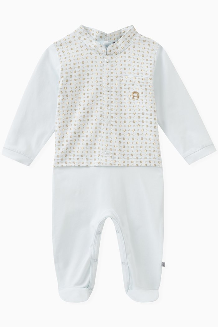 

Logo Overall in Stretch Cotton, Blue