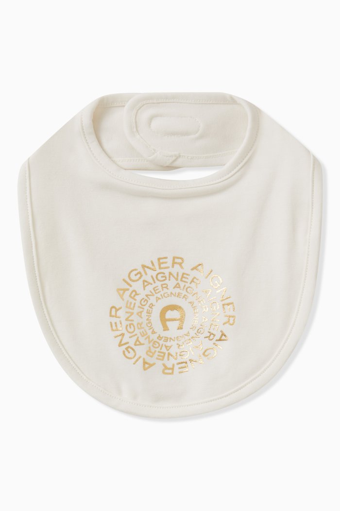 

Logo Print Bib in Pima Cotton, Neutral