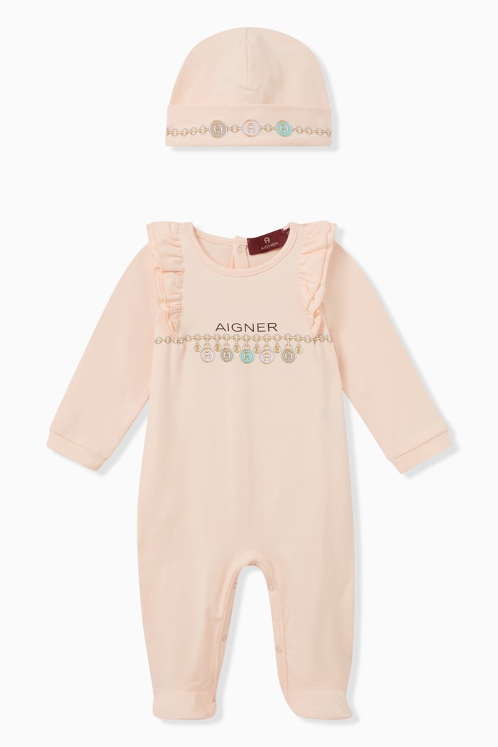 

Logo Sleepsuit Set in Cotton, Neutral