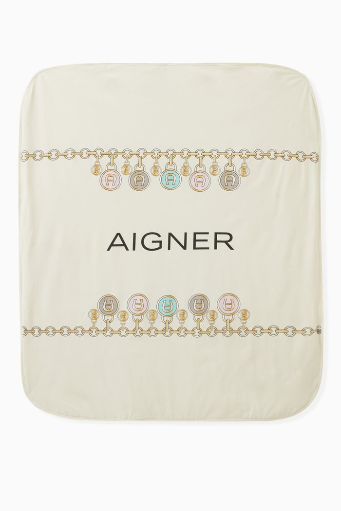 

Logo Baby Blanket in Cotton, Neutral
