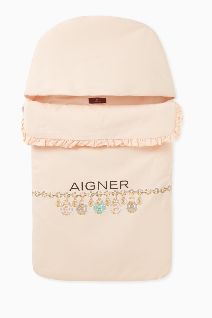 

Logo Print Sleeping Bag in Cotton, Neutral