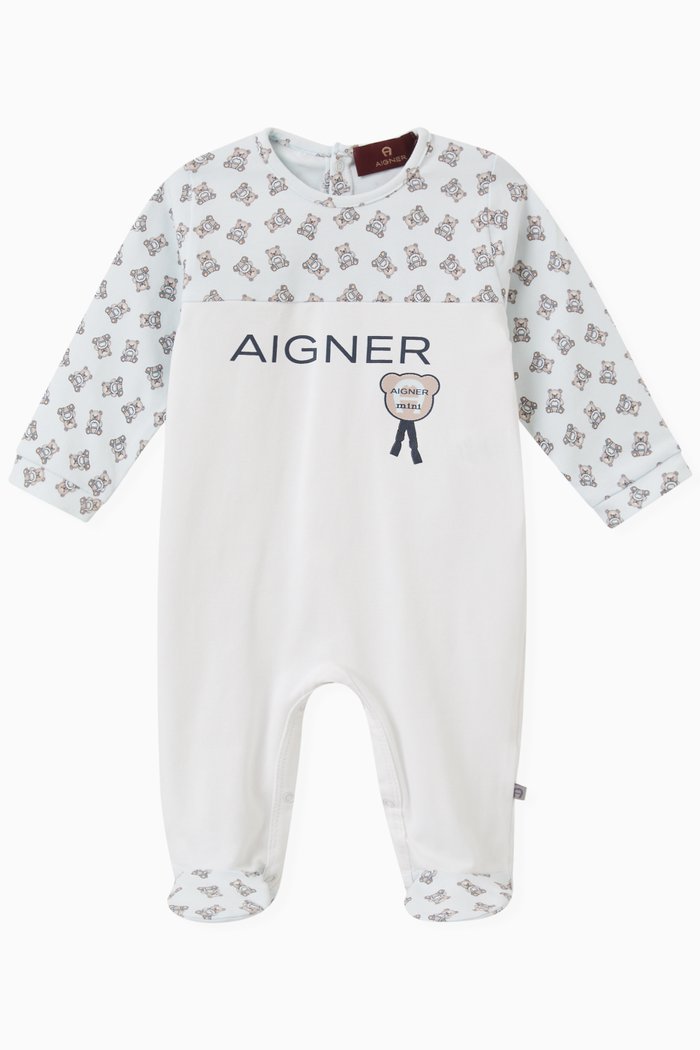

Logo Teddy Overall in Stretch Cotton, Blue