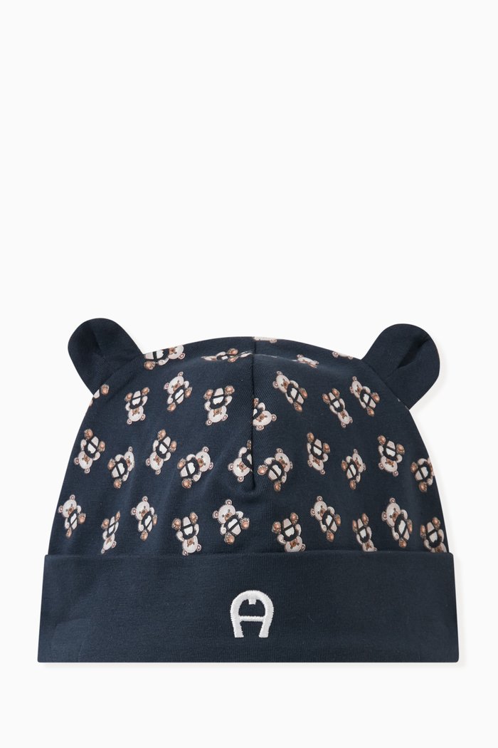 

Teddy Logo Cap in Cotton, Blue