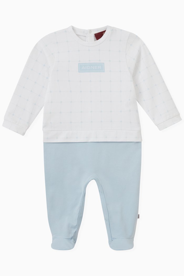 

Monogram Overall in Stretch Cotton, Blue