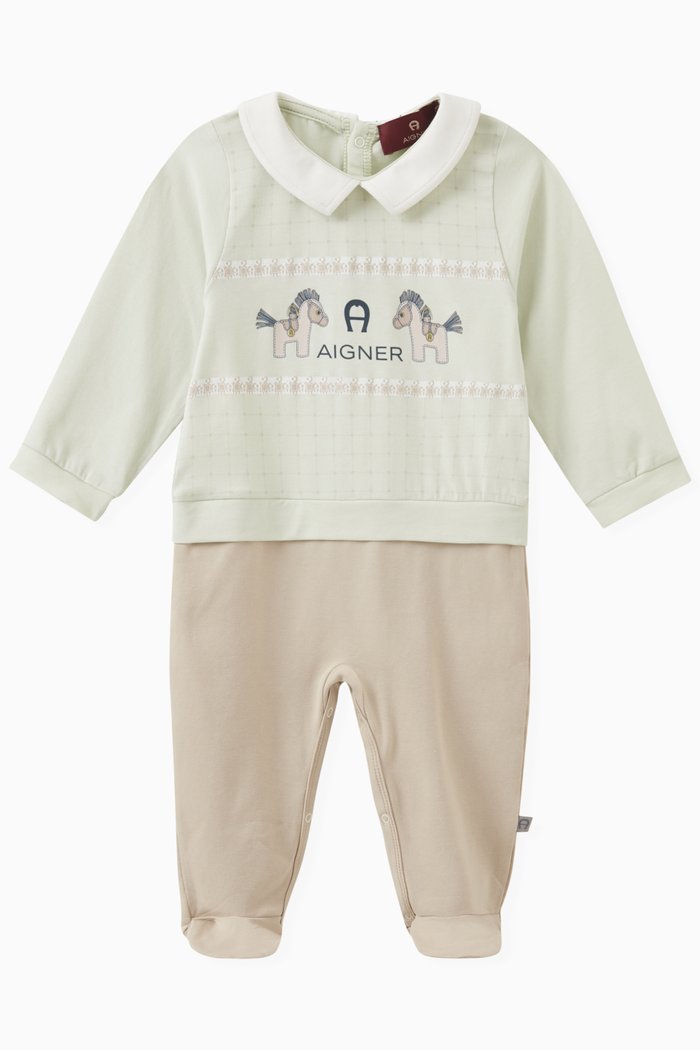 

Horse Logo Overall in Stretch Cotton, Blue