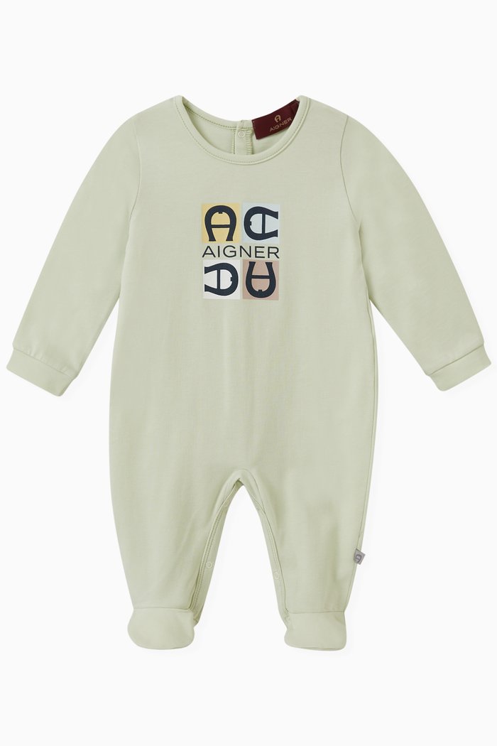

Graphic Logo Overall in Stretch Cotton, Blue