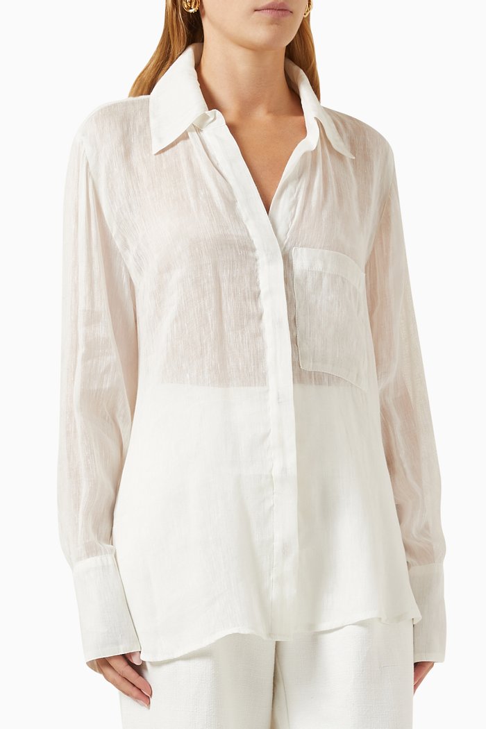 

Soleil Blouse in Linen, White