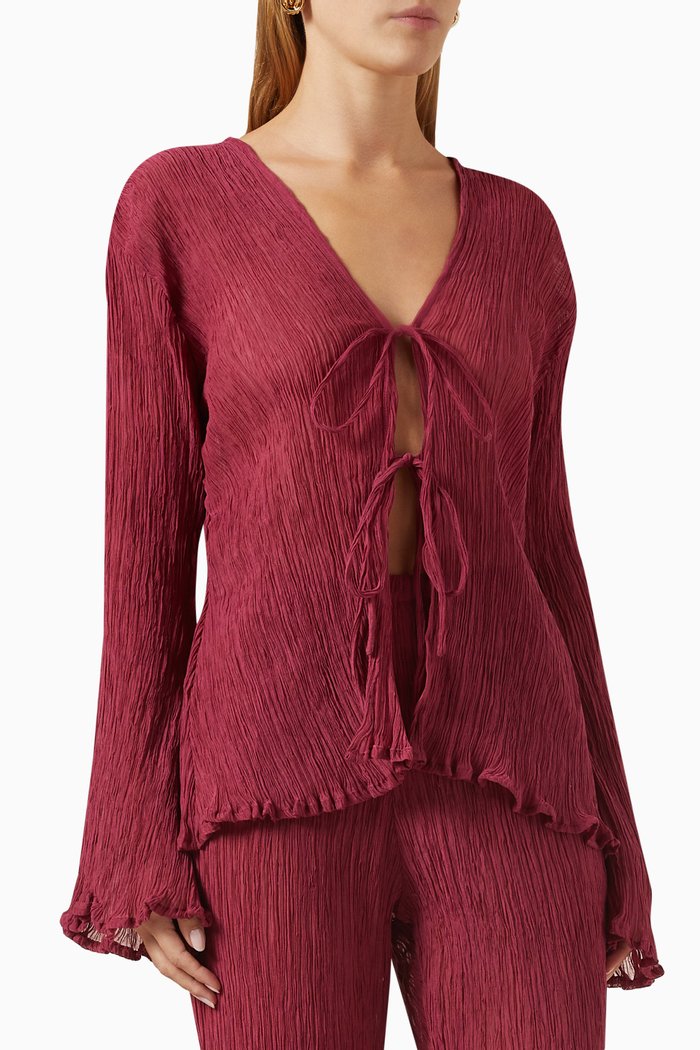 

Amalfi Top in Silk-blend, Pink