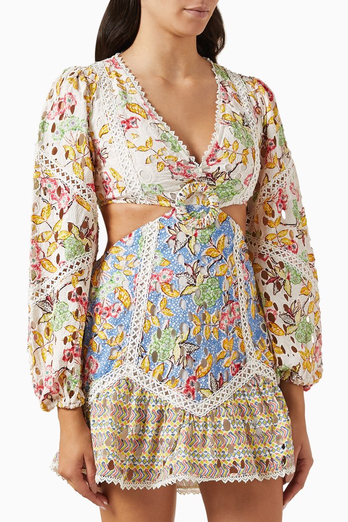 

Preet Mini Dress in Cotton, Neutral