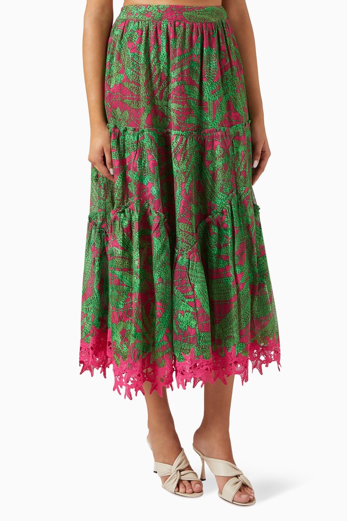 

Goa Maxi Skirt in Cotton, Green