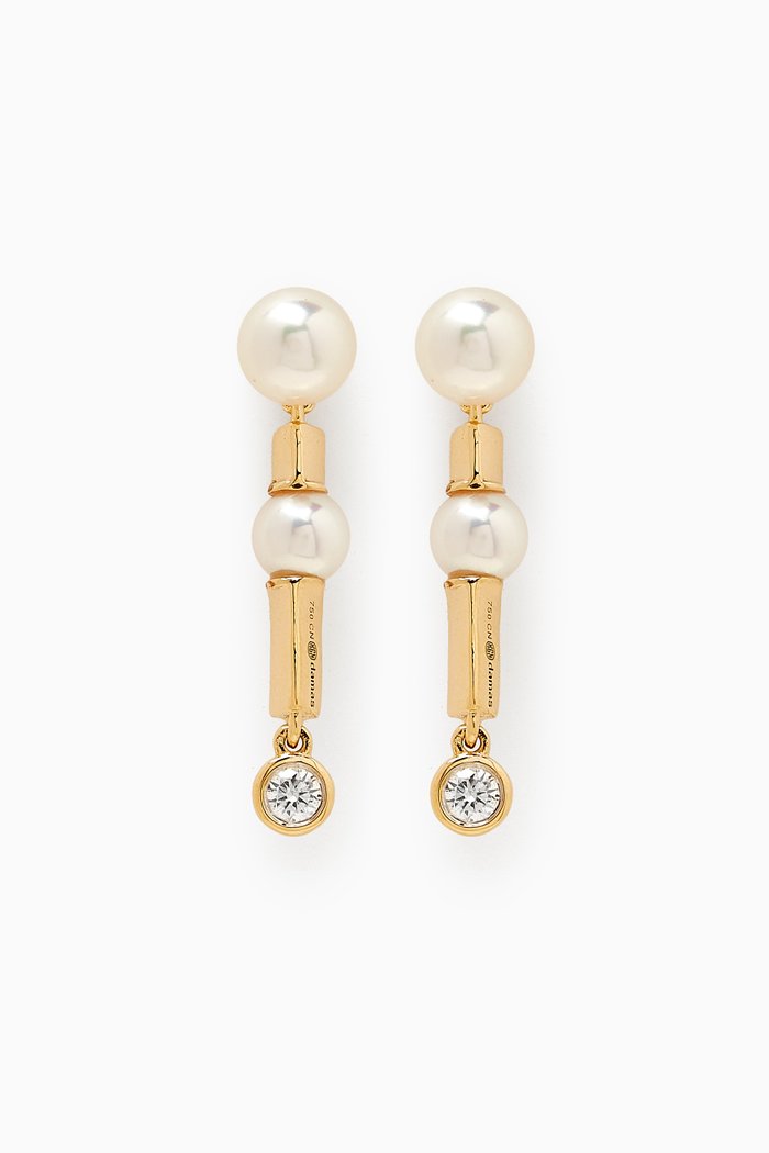 

Symphony Pearl & Diamond Earrings in 18kt Gold, Yellow