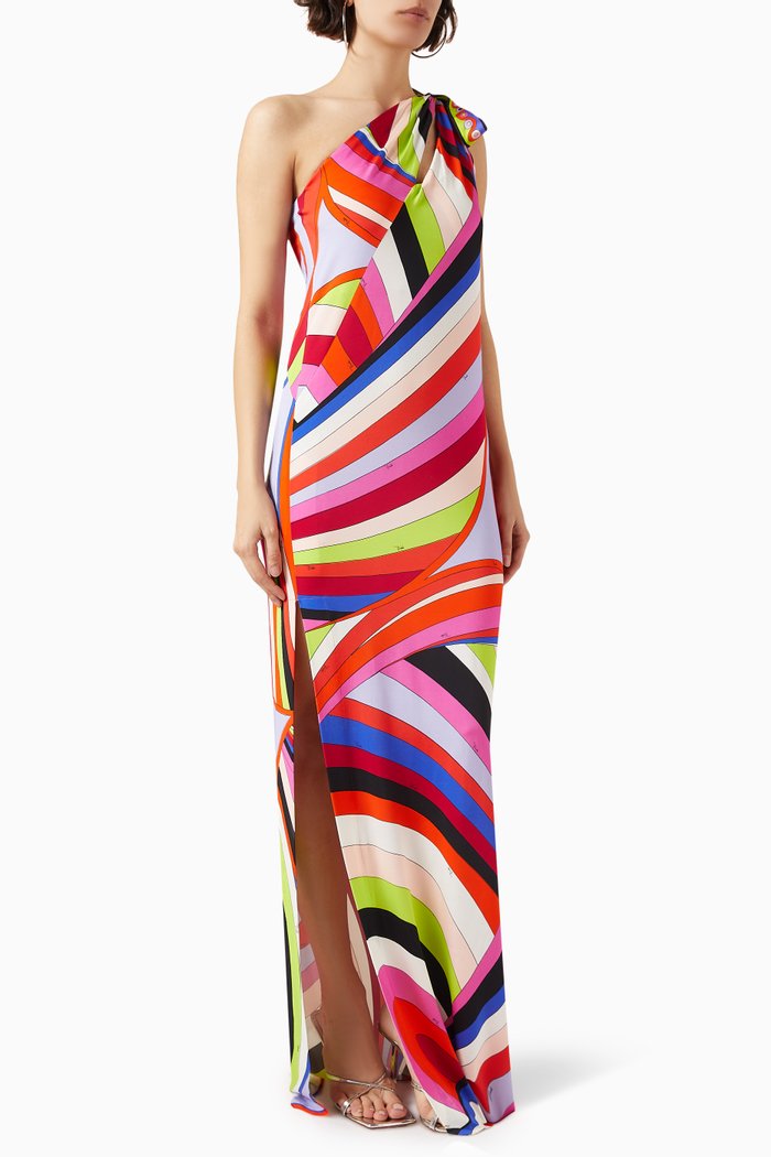 

Printed Dress in Jersey, Multicolour
