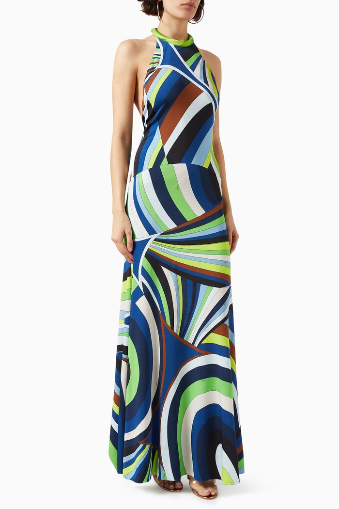 

Printed Dress in Jersey, Multicolour