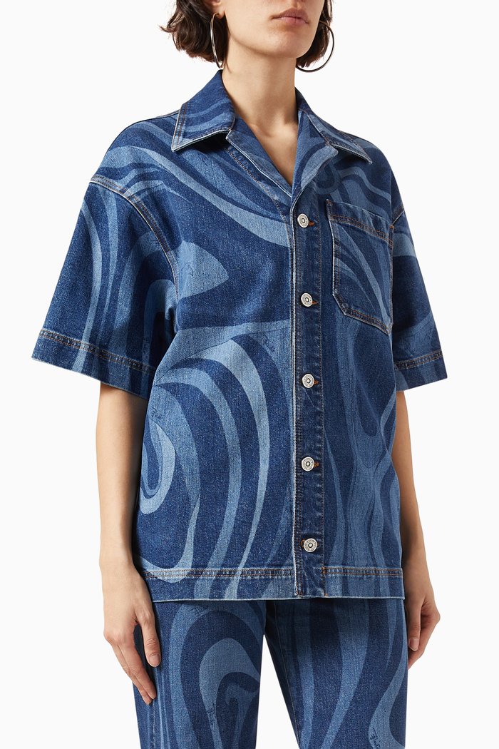 

Marmo Shirt in Denim, Blue