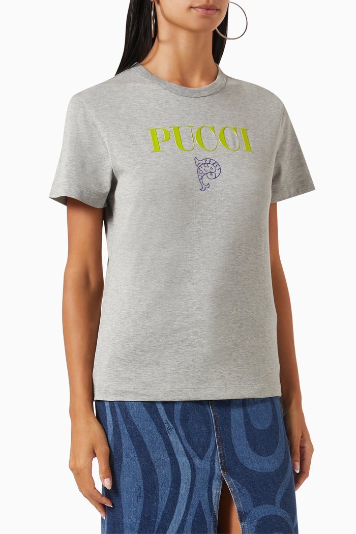 

Logo T-shirt in Jersey, Grey