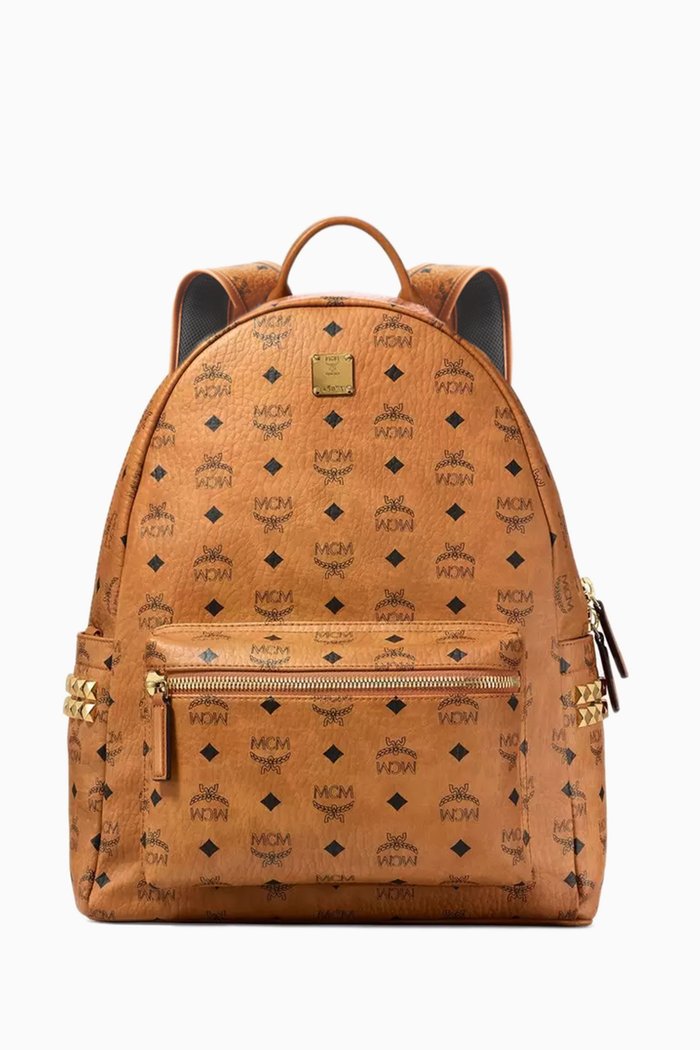 

Stark Side Studs Backpack in Visetos Coated Canvas, Brown