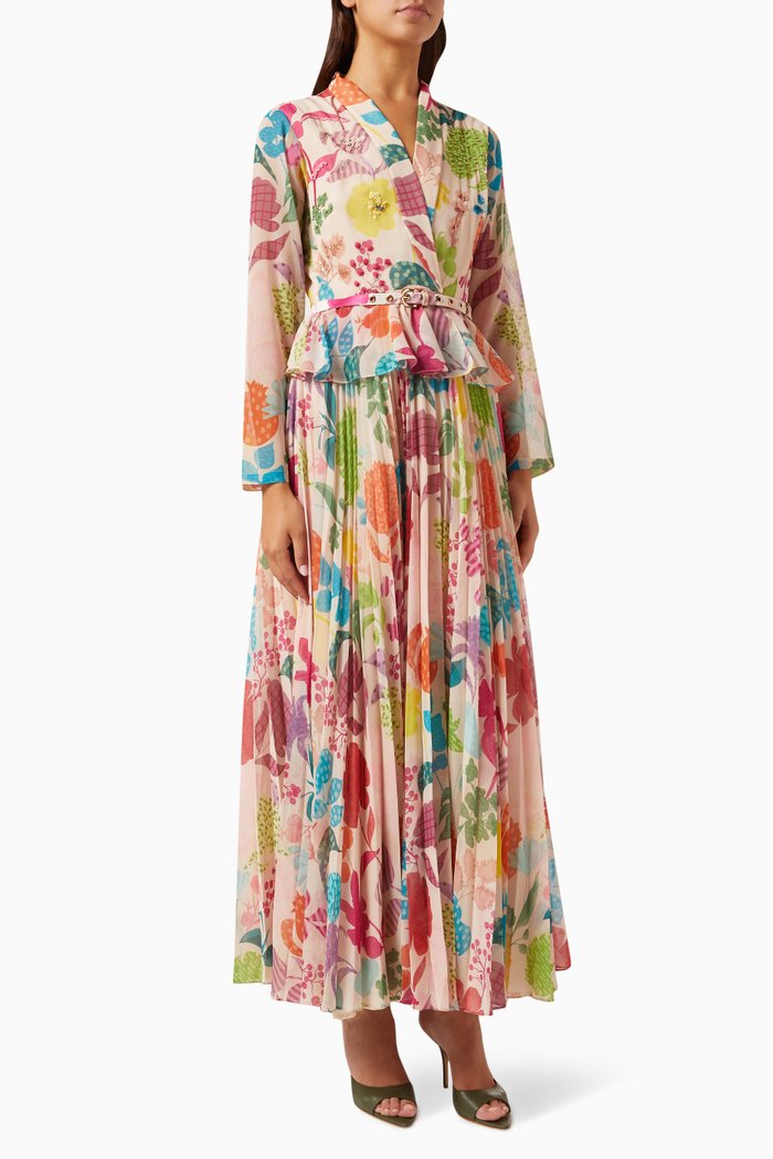 

Joyce Printed Maxi Dress, Neutral