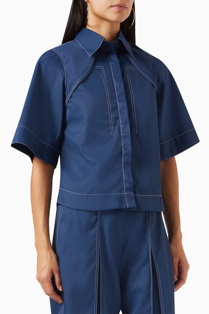 

Ebba Shirt in Terry-rayon, Blue