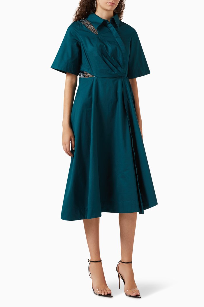 

Malena Shirt Dress in Cotton-poplin, Blue