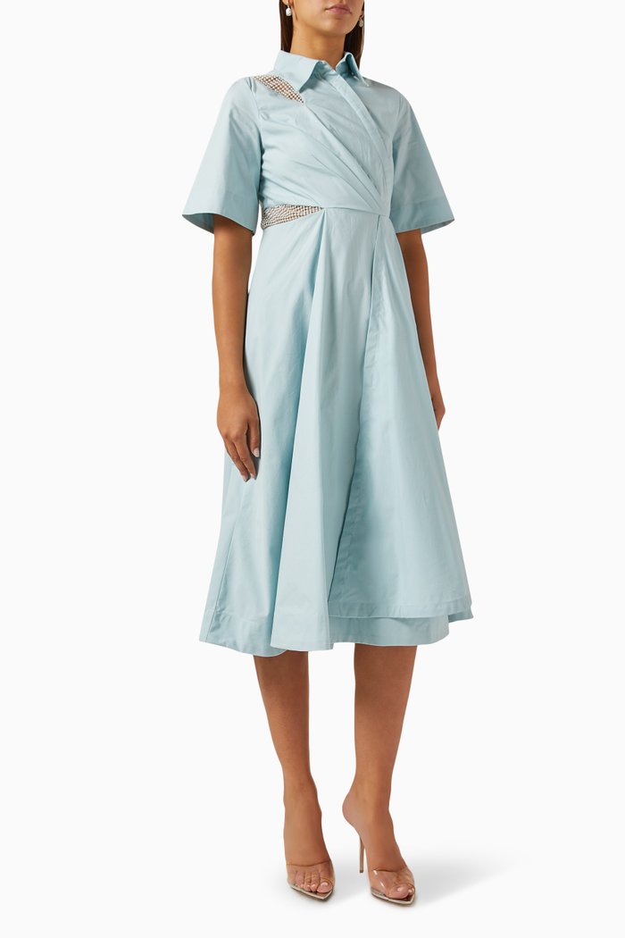 

Malena Shirt Dress in Cotton-poplin, Blue